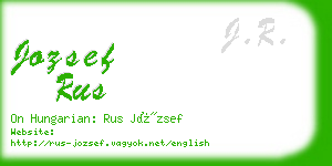 jozsef rus business card